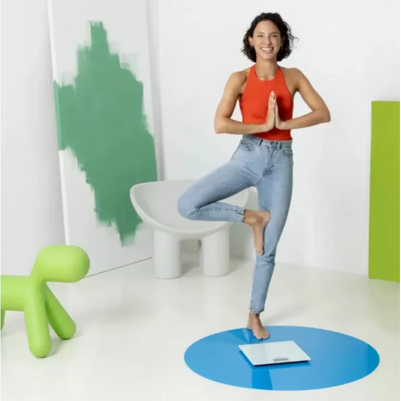 Ecomed by Medisana PS-72E osobná váha – 150 kg, sklenená plošina, biela