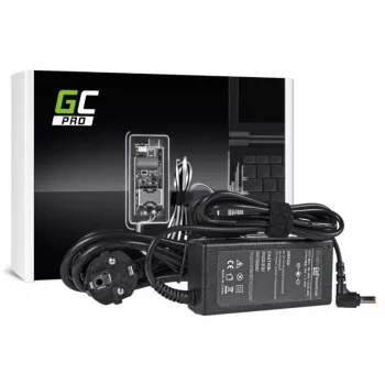 Napájací zdroj Green Cell AD01P — 60 W, 19 V 3,42 A, napájací zdroj do notebooku pre interiér, čierny