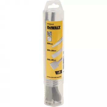 DeWALT 20 mm x 250 mm, 40 mm x 250 mm, 250 mm SDS sada dlát