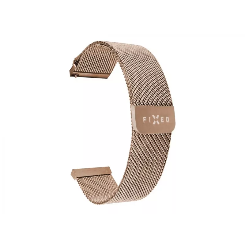Náramok na hodinky FIXED Mesh Strap Fixed 18mm nerezová oceľ rýchloupínací zlatý
