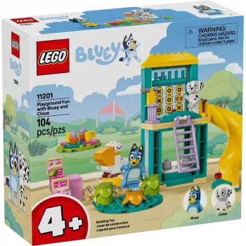 LEGO Bricks sada 11201 Zábava na ihrisku s Blue a Chloe – minifigúrky, hracia scéna