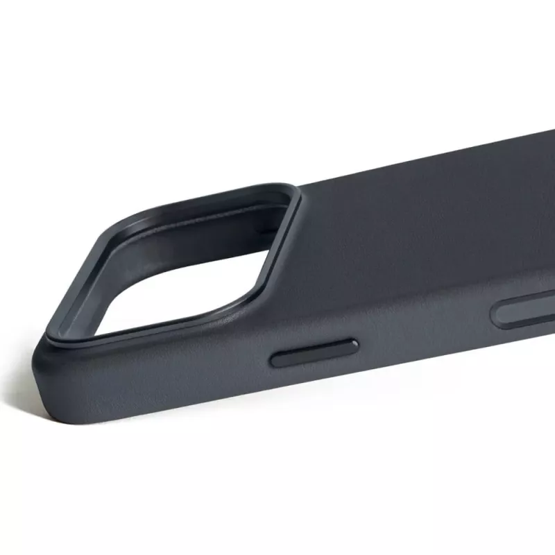Mujjo Full Leather Case MagSafe puzdro pre iPhone 17 Pro sivá