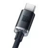 Baseus Crystal Shine kábel USB na USB-C, 100W, 2m (čierna)