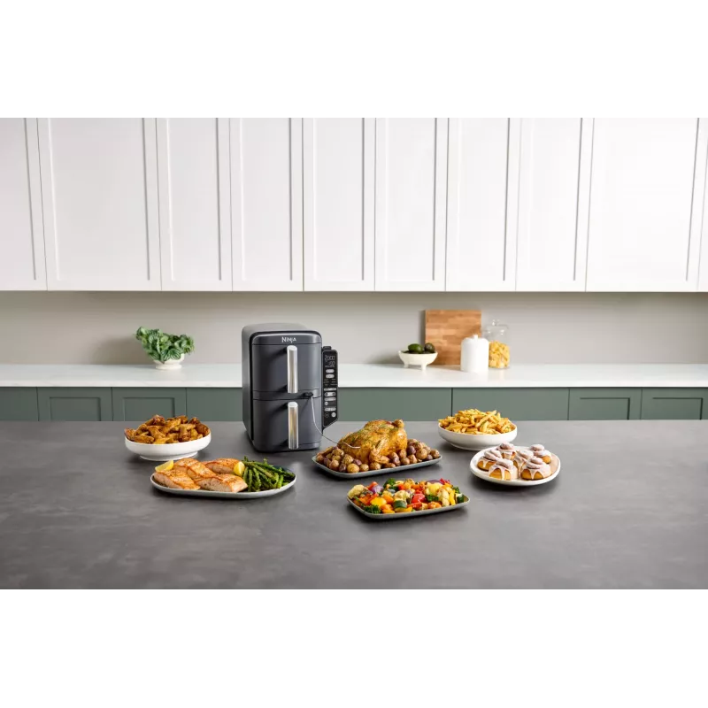 Ninja Double Stack XL teplovzdušná fritéza 2 priehradky s teplotnou sondou SmartCook 9,5 L SL451EU
