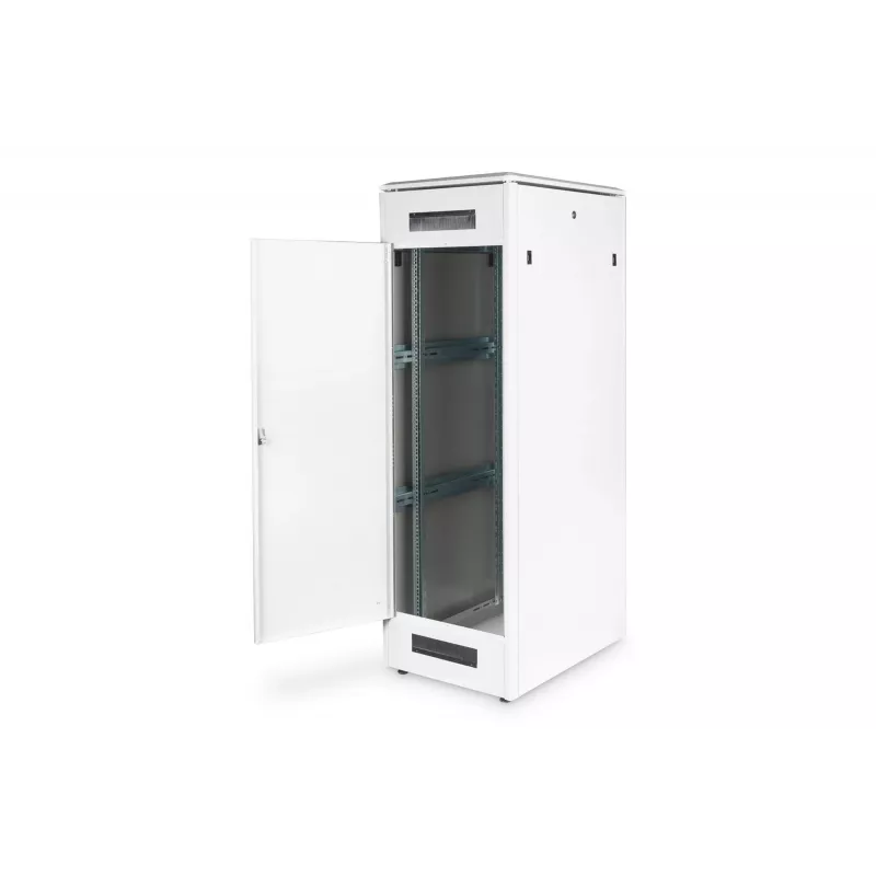 DIGITUS 36HE Unique sieťový rozvádzač 600x800mm sklenené dvere sivý