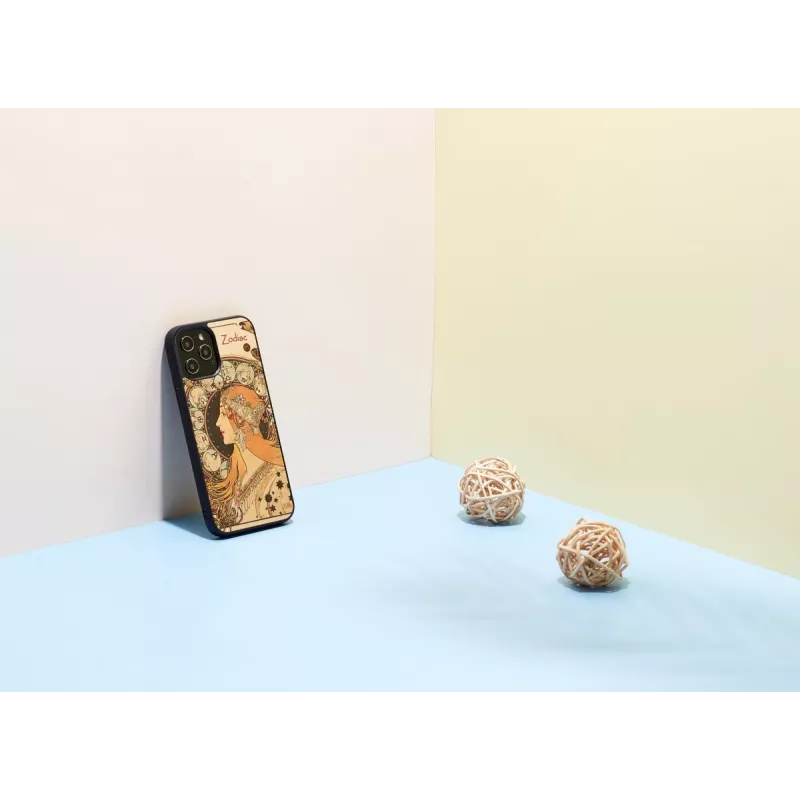 Puzdro na telefón man and wood pre iPhone 12 Pro Max — zodiac čierna