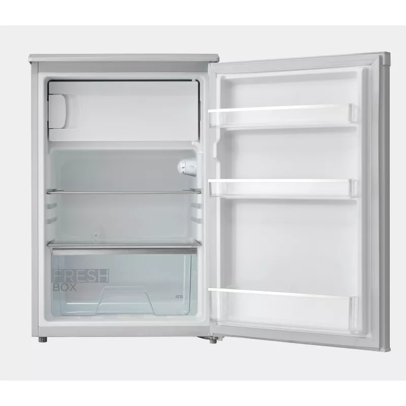 Voľne stojaca chladnička Midea MDRD168FGE01 — 113L (chladnička 97L, mraznička 16L), 84,5 cm, biela