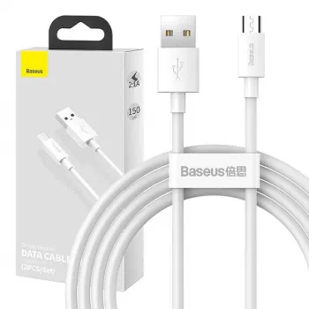 USB-A na Micro-USB-B kábel Baseus TZCAMZJ-02 1,5 m biely