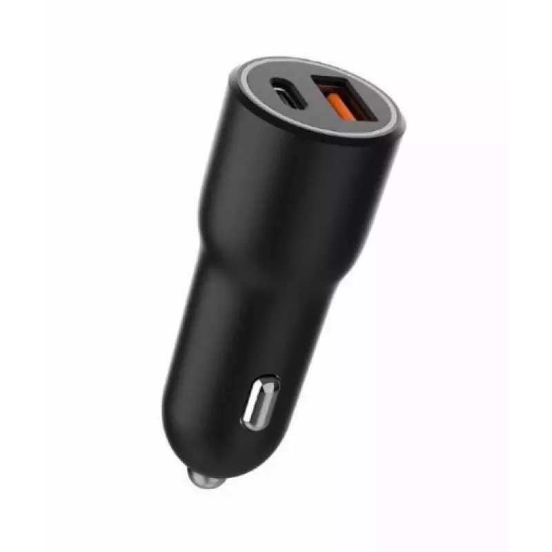 Auto nabíjačka pre mobilné zariadenia Gembird TA-UC-AC2PDQC38-CAR-01, USB-C, 38 W, 12–24 V, čierna