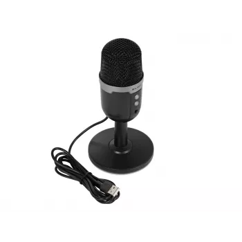 Štúdiový mikrofón BLOW so stojanom s LED — káblový USB 2.0, 20–16000 Hz, citlivosť -50 dB, 237 g