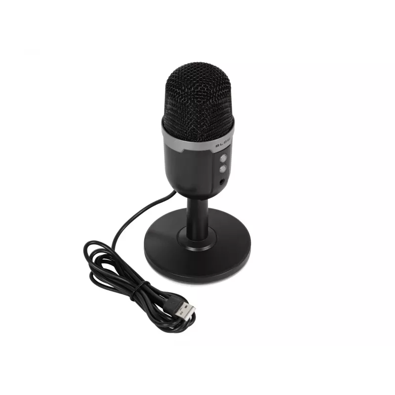 Štúdiový mikrofón BLOW so stojanom s LED — káblový USB 2.0, 20–16000 Hz, citlivosť -50 dB, 237 g