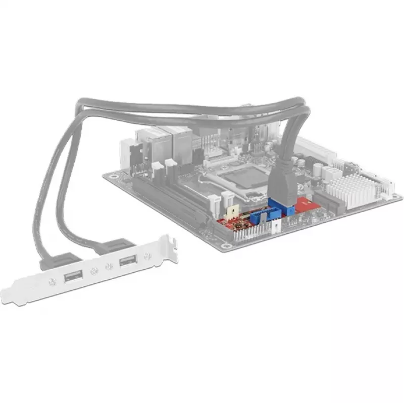 Delock prevodník M.2 Key B+M konektor samec > 2 x USB 3.0 pinová lišta – USB adaptér – M.2 karta – USB 3.0 (interný) x 2 (62843)