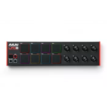 Akai LPD8 MKII MIDI klávesnica 8 klávesov USB čierna, červená