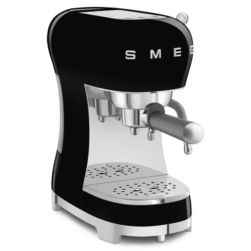 SMEG 50's Style ECF02BLEU espresso kávovar, 15 bar, čierny