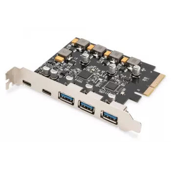 PCIe karta Digitus 2x USB-C 3x USB A