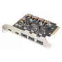 PCIe karta Digitus 2x USB-C 3x USB A