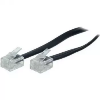 S/CONN 10 m RJ11 čierny transparentný kábel TC 70090 / 50319 ShiverPeaks