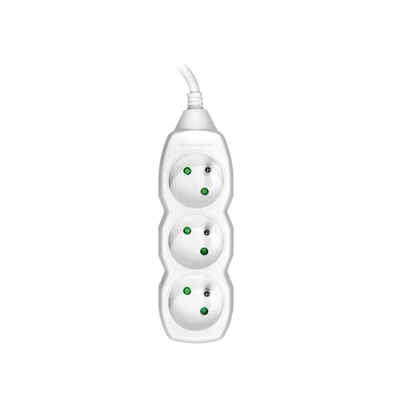 Tracer PowerCord predlžovací kábel, 3 zásuvky, 3 m, biely