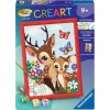 Sada maľovania podľa čísel Ravensburger CreArt šťastný jeleň — očíslované plátno maliarska sada