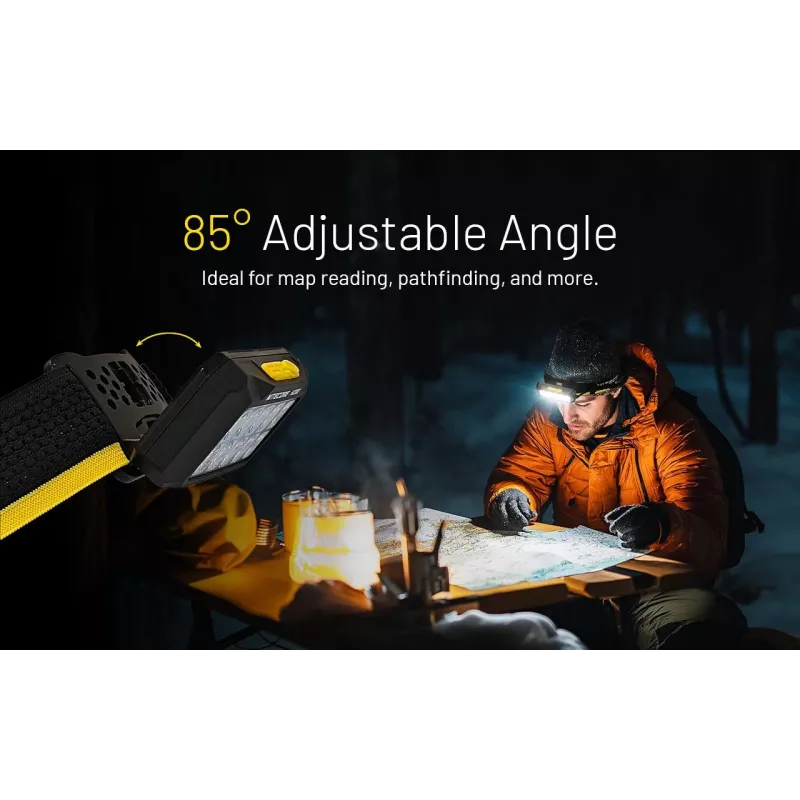 Čelová lampa Nitecore HU2000, 10 LED, USB nabíjateľná lítium-iónová batéria, hliník+polykarbonát, IP68 vodotesná