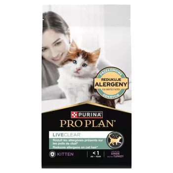 PURINA PRO PLAN LIVECLEAR KITTEN bohaté na morčacie 1,4 kg