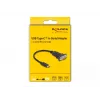 DeLOCK adaptér USB Type-C na RS-232 D-Sub 9-pin konektor samec 0,25 m