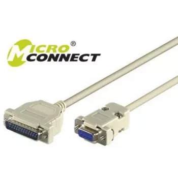 Microconnect IBM029 sériový kábel sivý 3 m DB-9 DB-25