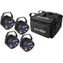 Sada LED PAR svetiel EUROLITE 4x LED PARty Spot (model 20000539) so softbagom