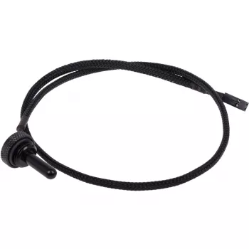 Alphacool Eiszapfen teplotný senzor Plug G1/4 - teplotný senzor pre systém kvapalinového chladenia - hlboko čierny - 50 cm