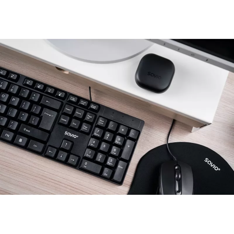 Savio KB-01 klávesnica Home/Office USB QWERTY US angličtina čierna