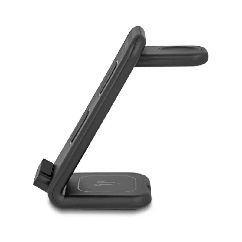 DELOCK 66941 bezdrôtová nabíjačka 3-in-1 pre smartfón smart hodinky slúchadlá USB Type-C 15 W interiérová čierna