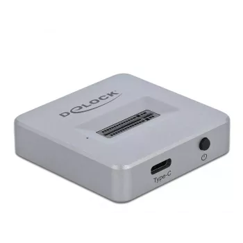Delock M.2 dokovacia stanica - rozhranový adaptér - M.2 NVMe karta - USB 3.2 (Gen 2) - strieborná