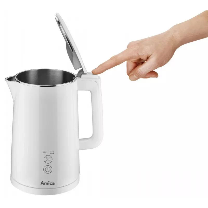 Elektrická rýchlovarná kanvica AMICA 1,5 L 2200 W strieborná