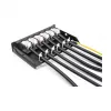 DELOCK zaslepovací panel 6-port pre Keystone RJ moduly, čierny, kov, pre montáž na stôl/stenu/lištu DIN