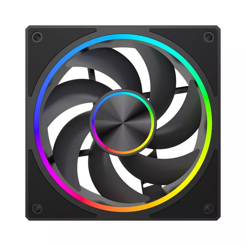 Skriňový ventilátor MODECOM VOLCANO LOOP 120 ARGB, 120 mm, PWM, 400–1400 ot/min, čierny