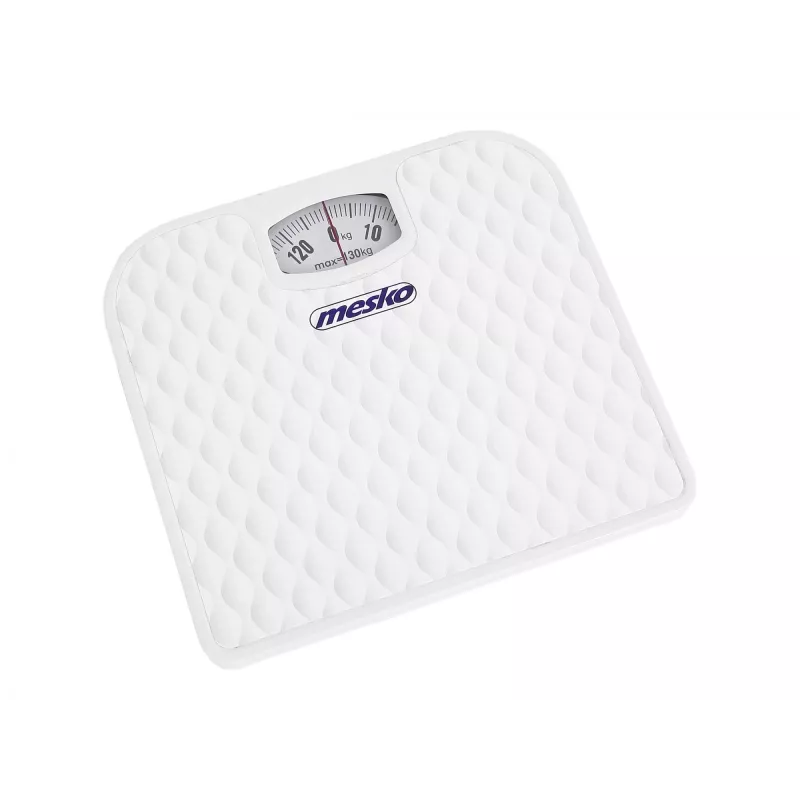 Mechanická váha Mesko MS 8160 – maximálna nosnosť 130 kg, presnosť 1000 g, biela