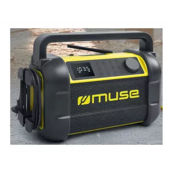Prenosné rádio Muse M-928 BTY s digitálnym tunerom FM, 20W, USB-C, čierna/žltá