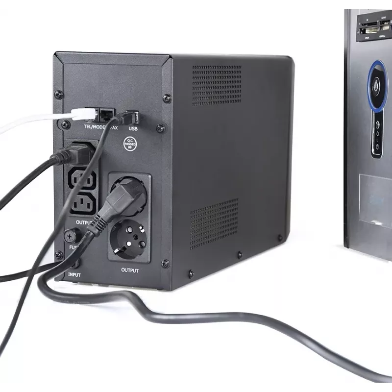Gembird EG-UPS-035 UPS (neprerušiteľný zdroj napájania) Line-Interactive 2 kVA 1200 W 5 AC výstupov