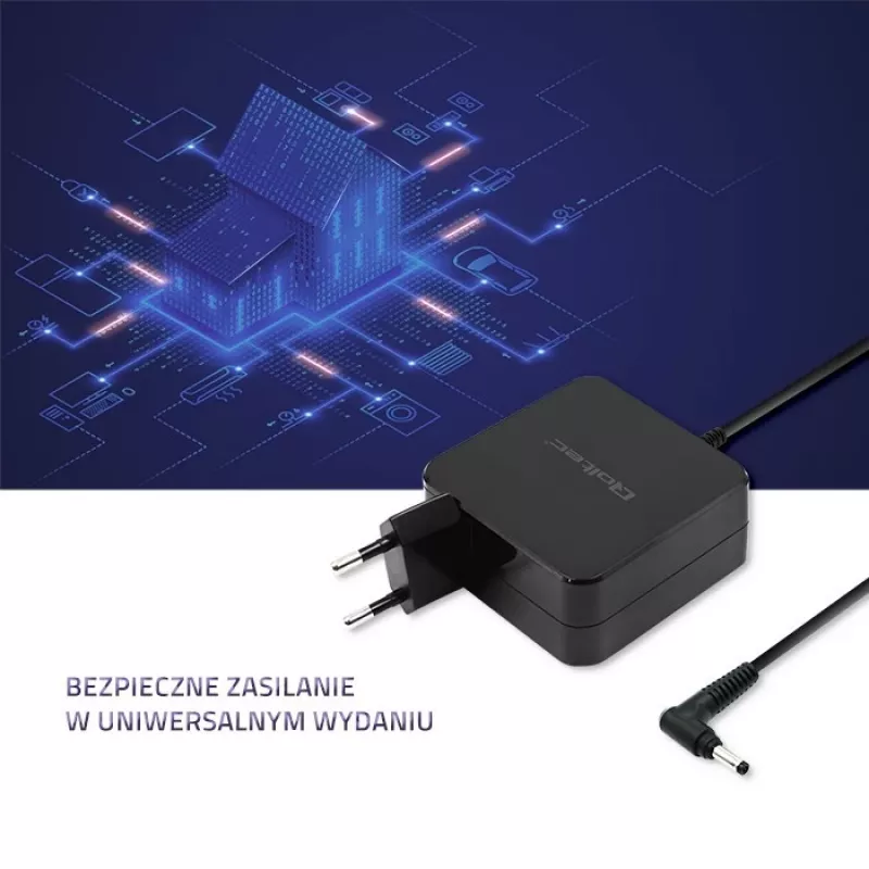 Qoltec 51745 napájací zdroj/invertor interiérový 65 W čierny