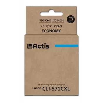 Actis KC-571C atrament (náhrada za Canon CLI-571C; Standard; 12 ml; azúrová)