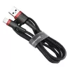 USB-A na Lightning kábel Baseus Cafule 2.4A QC 3.0, 1 m — čierny/červený
