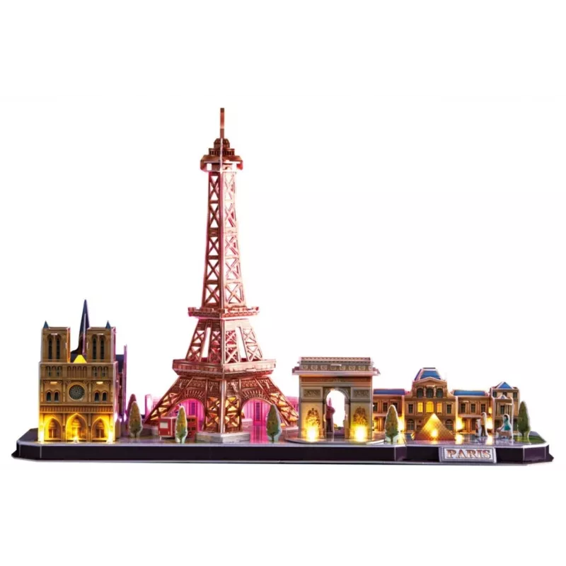 3D puzzle CubicFun City Line Paris LED 115 dielov