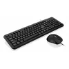 iBox OFFICE KIT II sada klávesnica-myš s USB, QWERTY, angličtina, čierna