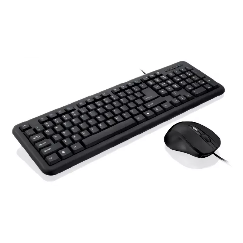 iBox OFFICE KIT II sada klávesnica-myš s USB, QWERTY, angličtina, čierna