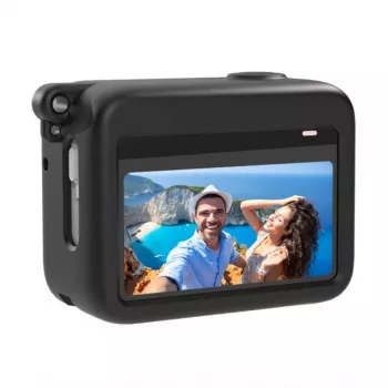 Silikónové ochranné puzdro pre nabíjacie puzdro Insta360 GO 3 od Puluz (čierne) - ochranné puzdro pre nabíjacie puzdro
