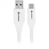 USB 3.2 Gen 2 kábel, USB-A konektor samec > USB-C konektor samec (biela, 1 meter)