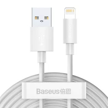 Baseus TZCALZJ-02 kábel k telefónu biely 1,5 m USB A Lightning