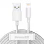 Baseus TZCALZJ-02 kábel k telefónu biely 1,5 m USB A Lightning