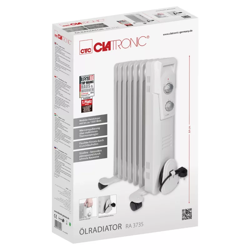 Olejový teplovzdušný ventilátor Clatronic RA 3735