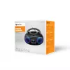 Denver TDB-212GR DAB+ boombox s CD prehrávačom, DAB+/FM, Bluetooth, USB, AUX, sivý